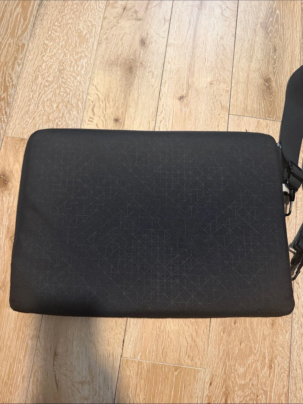 Black Tablet Sleeve with Light Gray Strap - Protective Neoprene Case